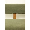 Banquette 3 places en frêne clair et velours de mohair vert. Contemporain 21
