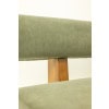 Banquette 3 places en frêne clair et velours de mohair vert. Contemporain 25