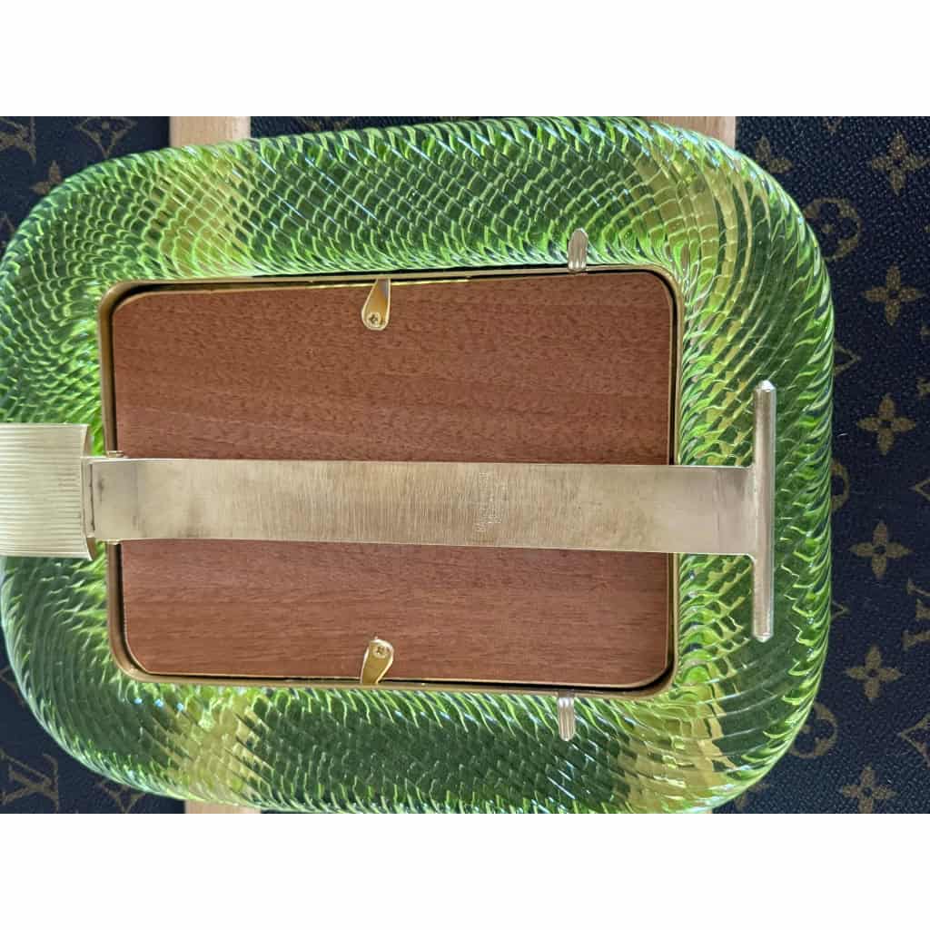 Cadre photo verre de Murano jaune-vert 11