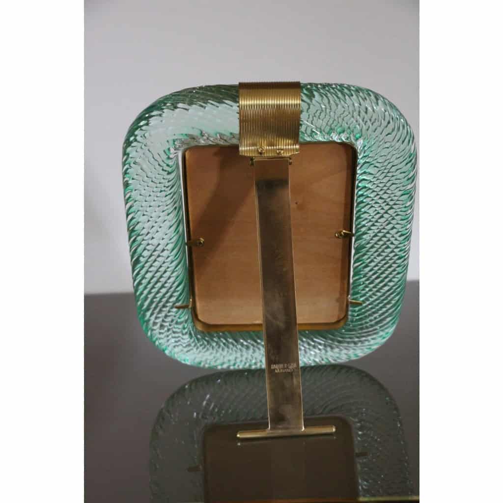 Cadre en verre de Murano aigue marine 11 Cadre en verre de Murano aigue marine 11