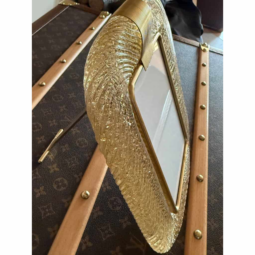 Cadre photo en verre de Murano doré 11 Cadre photo en verre de Murano doré 11