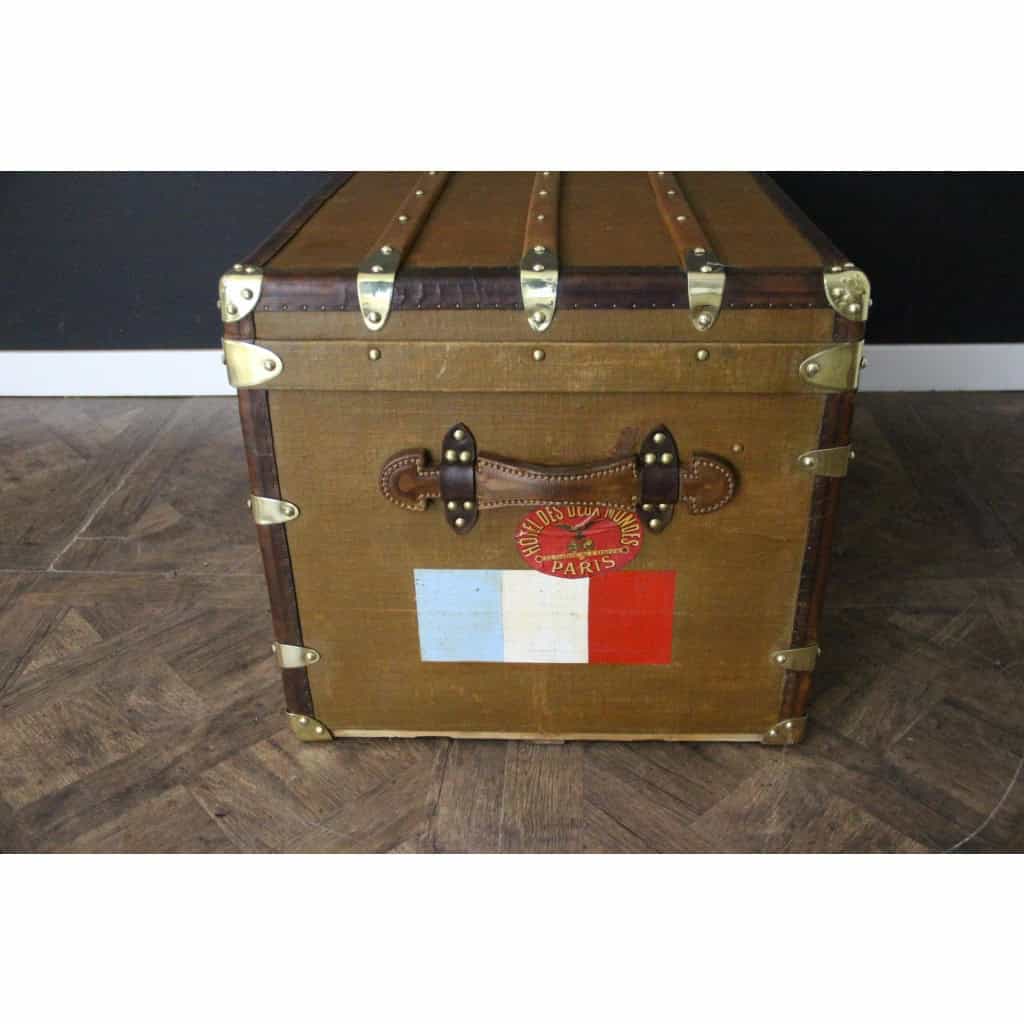 Malle Goyard en toile brune 90 cm 11