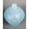 1920 René Lalique – Vase Plumes Verre Opalescent Patiné Bleu 11