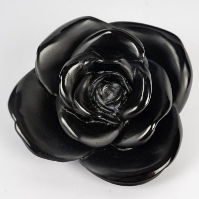 Daum France – Presse Papiers Fleur Décorative Rose Passion Cristal Noir Daum France – Presse Papiers Fleur Décorative Rose Passion Cristal Noir