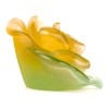 Daum France – Presse Papiers Fleur Décorative Rose Passion Cristal Vert et Orange 7