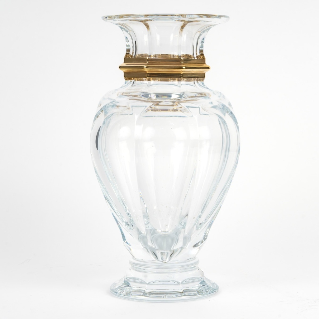 Baccarat – Vase Harcourt Balustre Cristal et Or – Edition Limitée 3