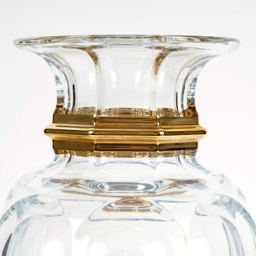 Baccarat – Vase Harcourt Balustre Cristal et Or – Edition Limitée 5