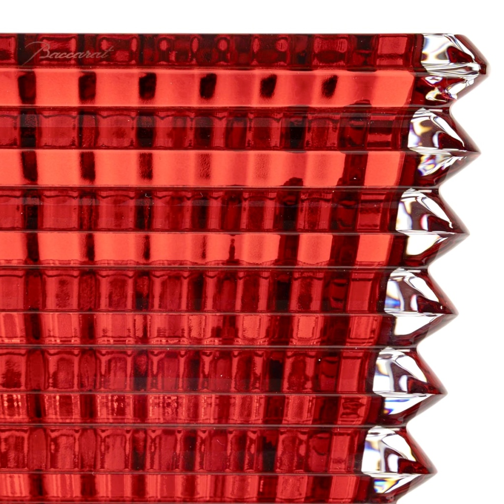 Baccarat – Vase Eye Rectangulaire L Cristal Rouge 6