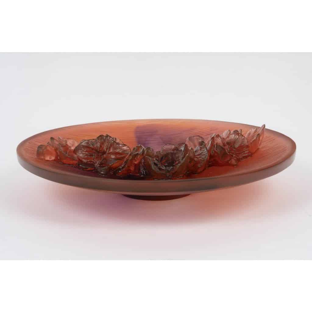 Daum France – Coupe Fleur d&rsquo;Orchidée Cristal – NEUF EN COFFRET 5