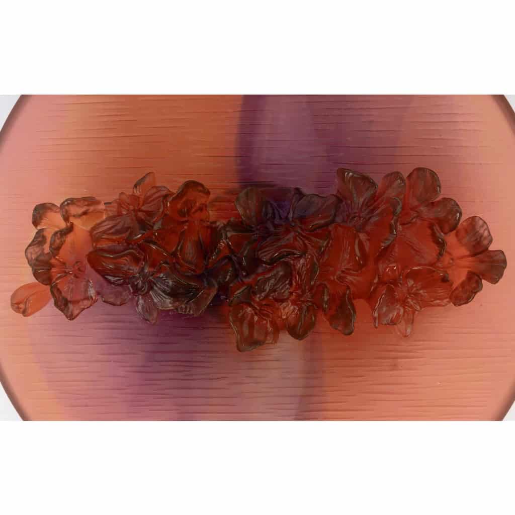 Daum France – Coupe Fleur d&rsquo;Orchidée Cristal – NEUF EN COFFRET 7