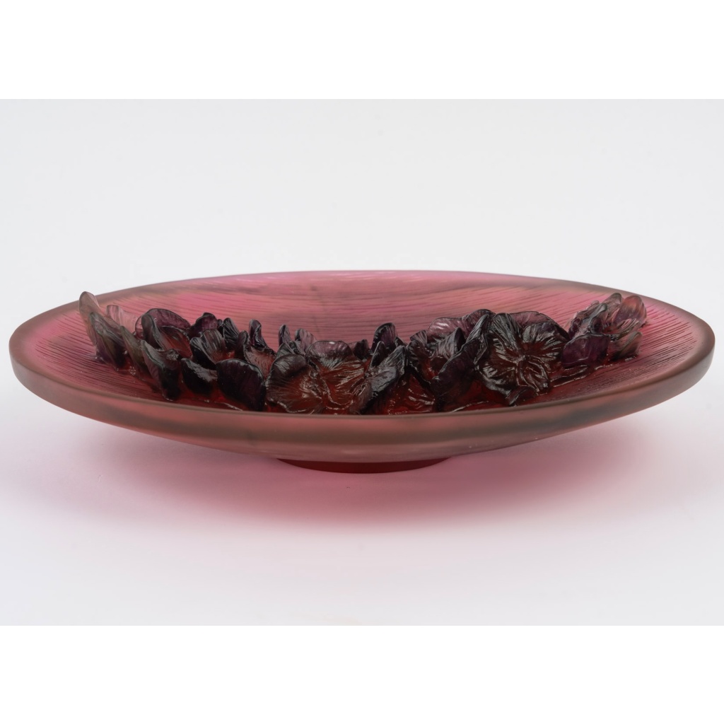 Daum France – Coupe Fleur d&rsquo;Orchidée Cristal – NEUF EN COFFRET 5