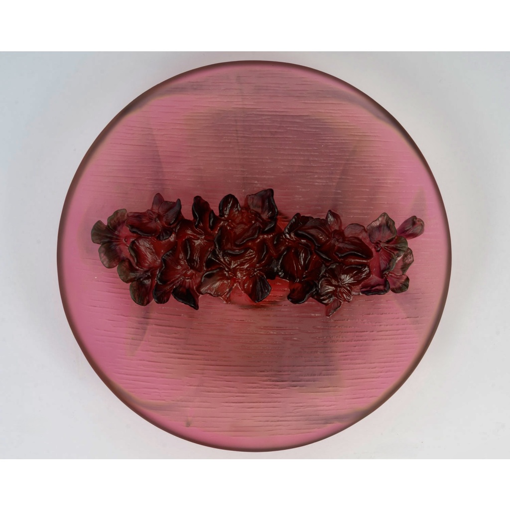 Daum France – Coupe Fleur d&rsquo;Orchidée Cristal – NEUF EN COFFRET 4