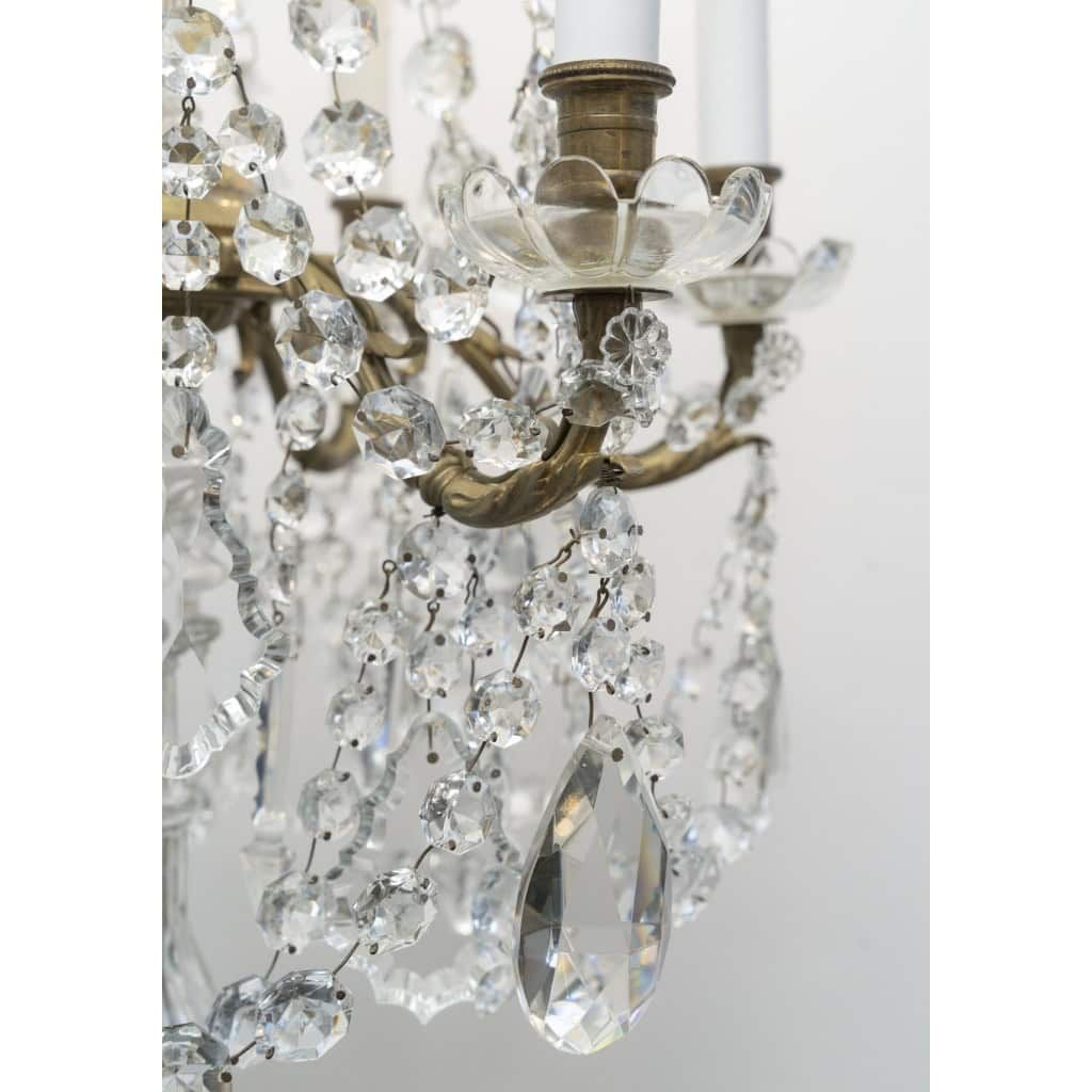 Grand Lampadaire de Style Louis XV – Bronze & Cristal 6