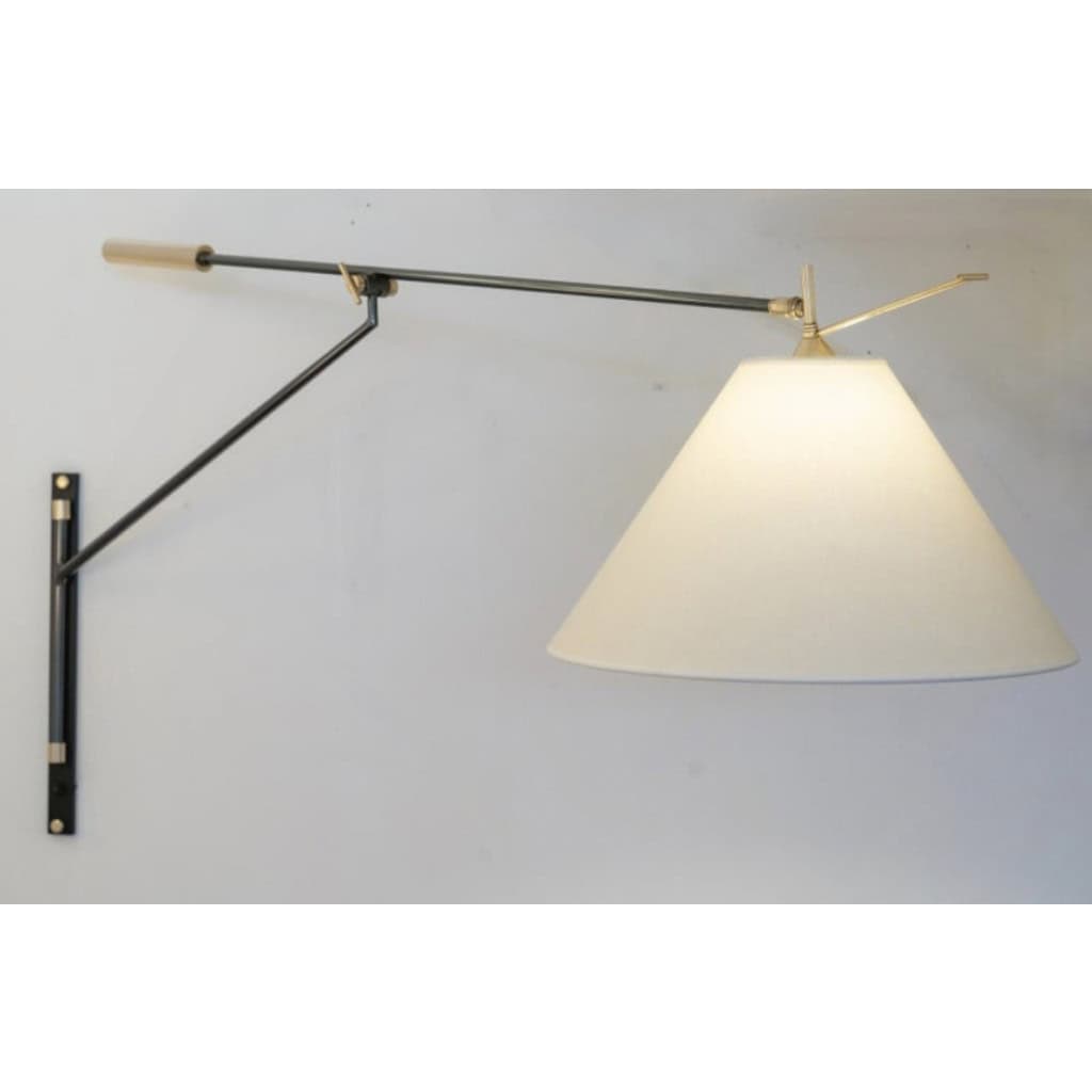 1950 Grande applique murale par Maison Arlus 5