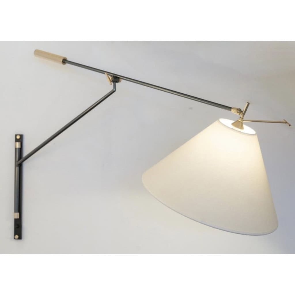 1950 Grande applique murale par Maison Arlus 4