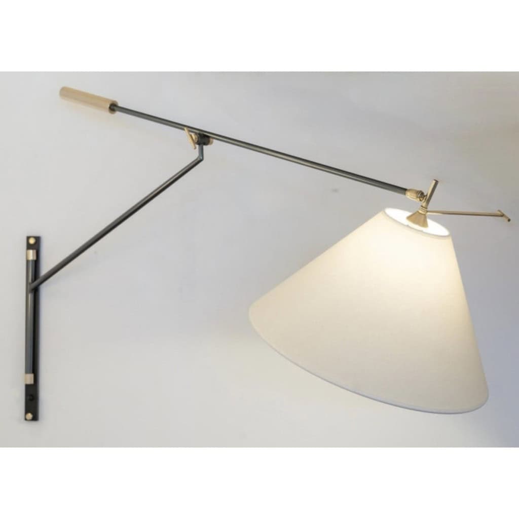 1950 Grande applique murale par Maison Arlus 11