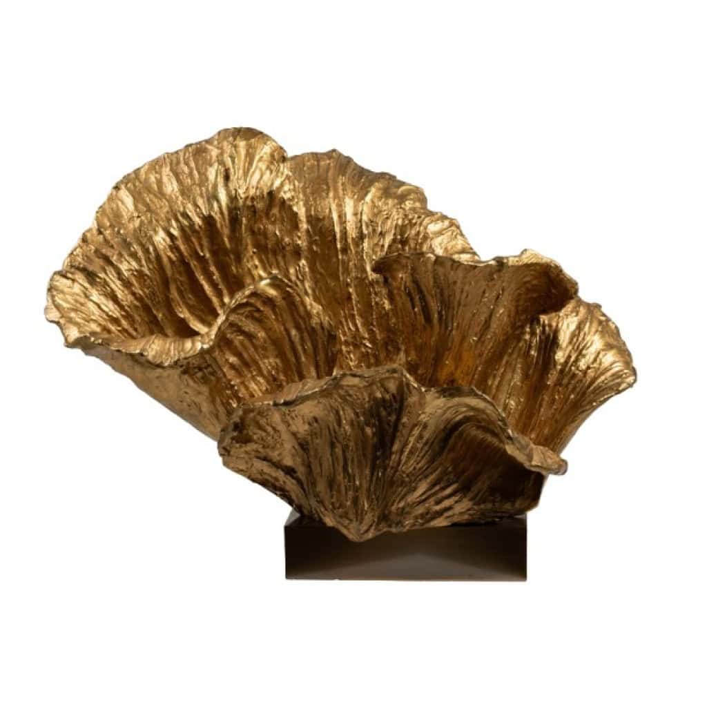 Chrystiane Charles, pour Maison Charles. Lampe en bronze doré. Signée. 11