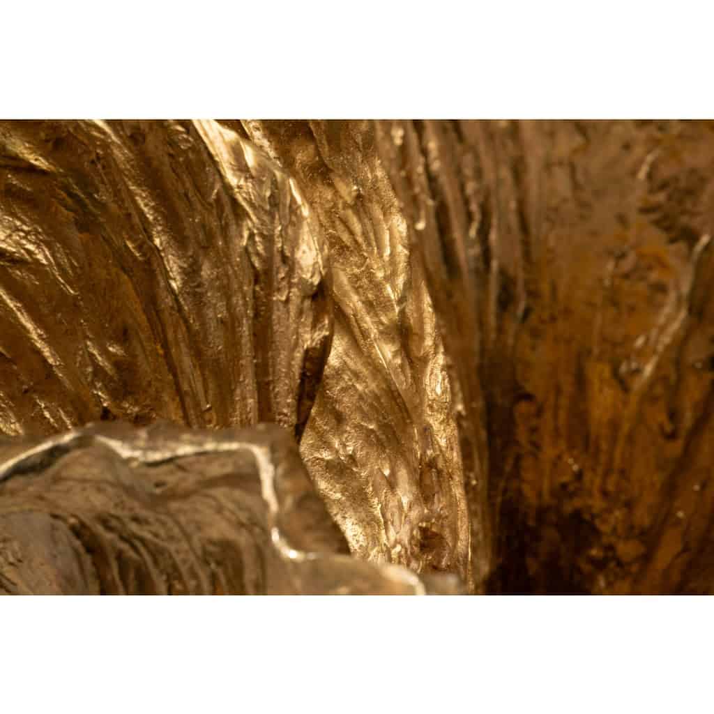 Chrystiane Charles, pour Maison Charles. Lampe en bronze doré. Signée. 8