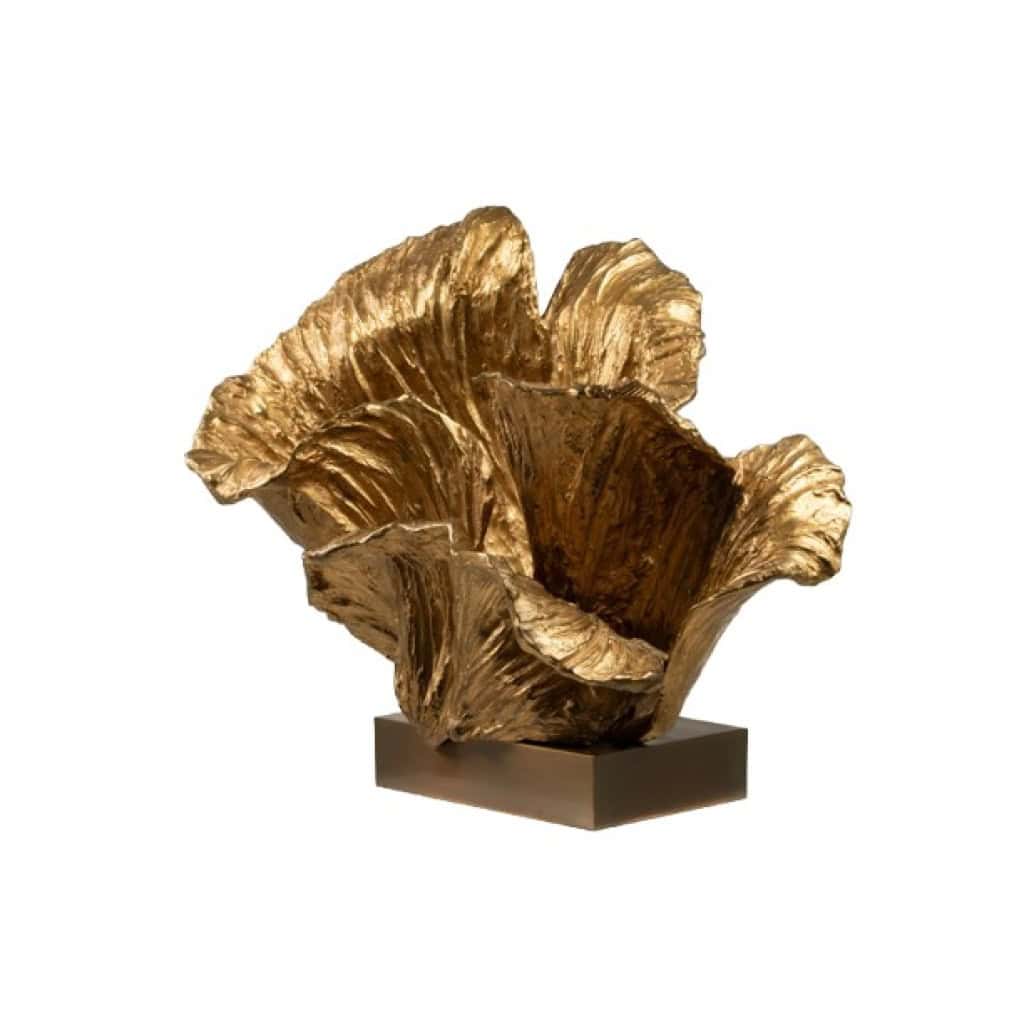 Chrystiane Charles, pour Maison Charles. Lampe en bronze doré. Signée. 3