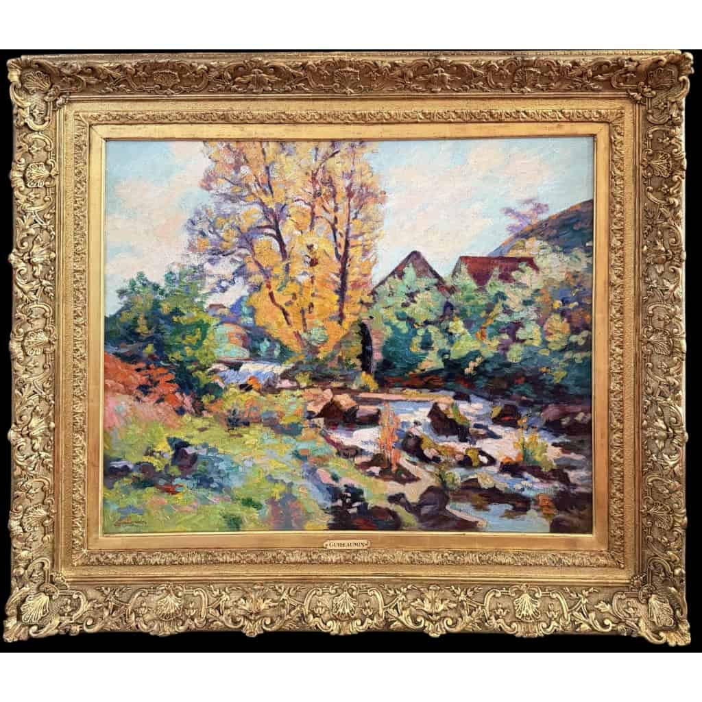 GUILLAUMIN Armand Creuse Le moulin Bouchardon en octobre 1913 Huile sur toile signée Certificat d’authenticité 6 GUILLAUMIN Armand Creuse Le moulin Bouchardon en octobre 1913 Huile sur toile signée Certificat d’authenticité 6
