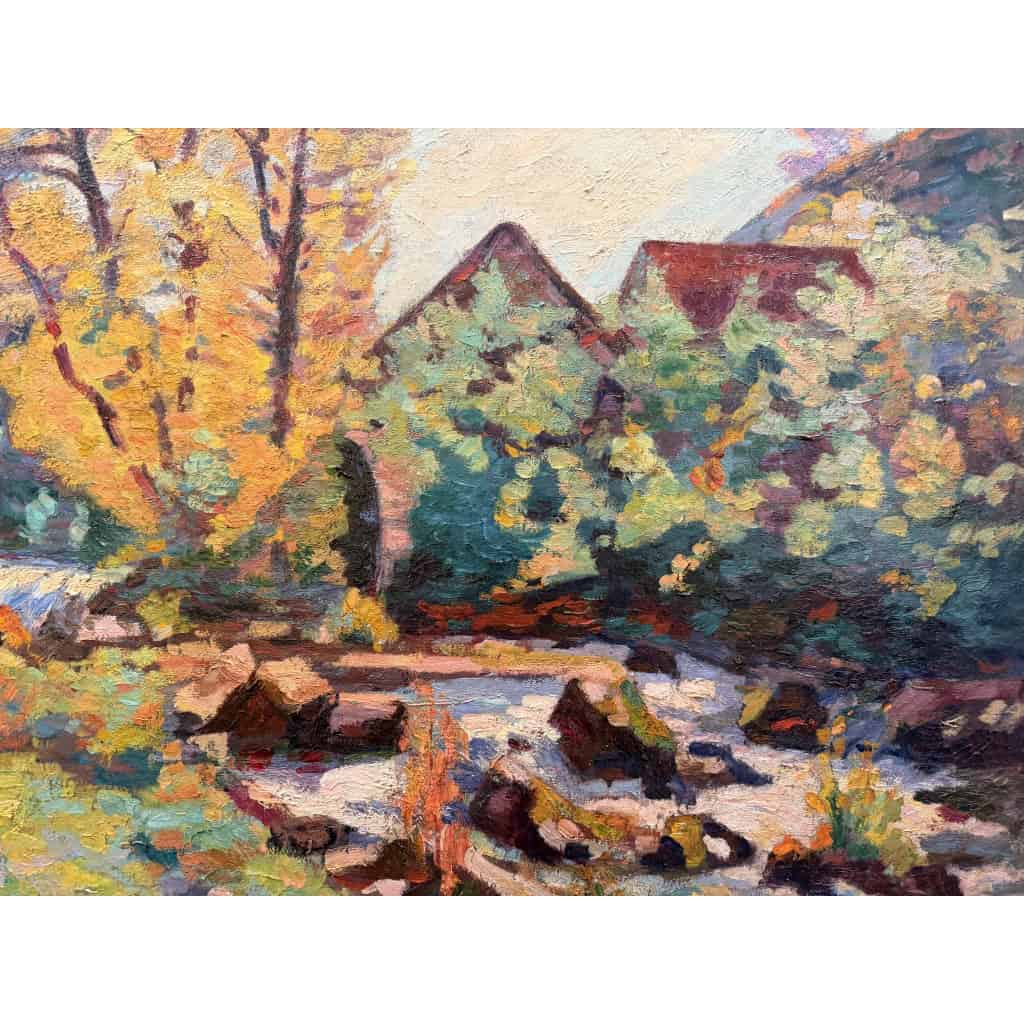 GUILLAUMIN Armand Creuse Le moulin Bouchardon en octobre 1913 Huile sur toile signée Certificat d’authenticité 15 GUILLAUMIN Armand Creuse Le moulin Bouchardon en octobre 1913 Huile sur toile signée Certificat d’authenticité 15