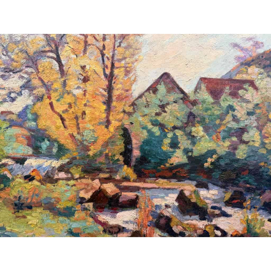 GUILLAUMIN Armand Creuse Le moulin Bouchardon en octobre 1913 Huile sur toile signée Certificat d’authenticité 11 GUILLAUMIN Armand Creuse Le moulin Bouchardon en octobre 1913 Huile sur toile signée Certificat d’authenticité 11