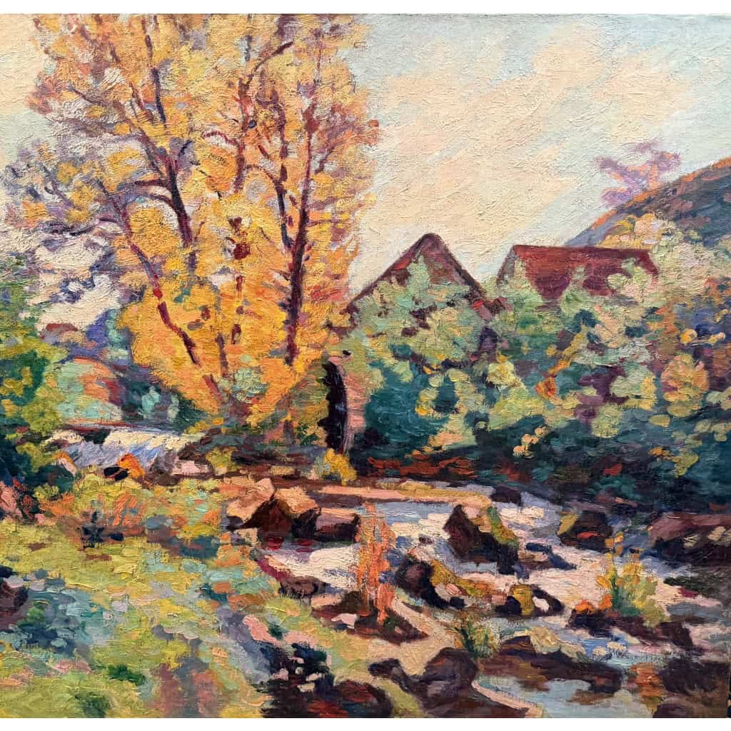 GUILLAUMIN Armand Creuse Le moulin Bouchardon en octobre 1913 Huile sur toile signée Certificat d’authenticité 4 GUILLAUMIN Armand Creuse Le moulin Bouchardon en octobre 1913 Huile sur toile signée Certificat d’authenticité 4