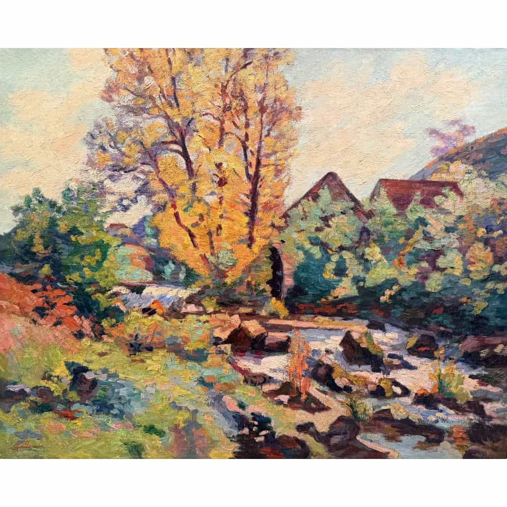 GUILLAUMIN Armand Creuse Le moulin Bouchardon en octobre 1913 Huile sur toile signée Certificat d’authenticité 9 GUILLAUMIN Armand Creuse Le moulin Bouchardon en octobre 1913 Huile sur toile signée Certificat d’authenticité 9