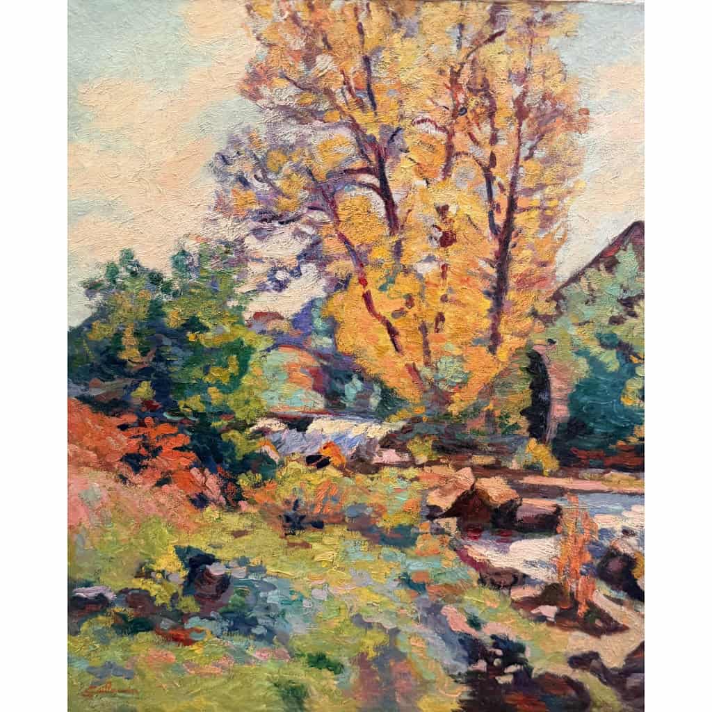 GUILLAUMIN Armand Creuse Le moulin Bouchardon en octobre 1913 Huile sur toile signée Certificat d’authenticité 10 GUILLAUMIN Armand Creuse Le moulin Bouchardon en octobre 1913 Huile sur toile signée Certificat d’authenticité 10