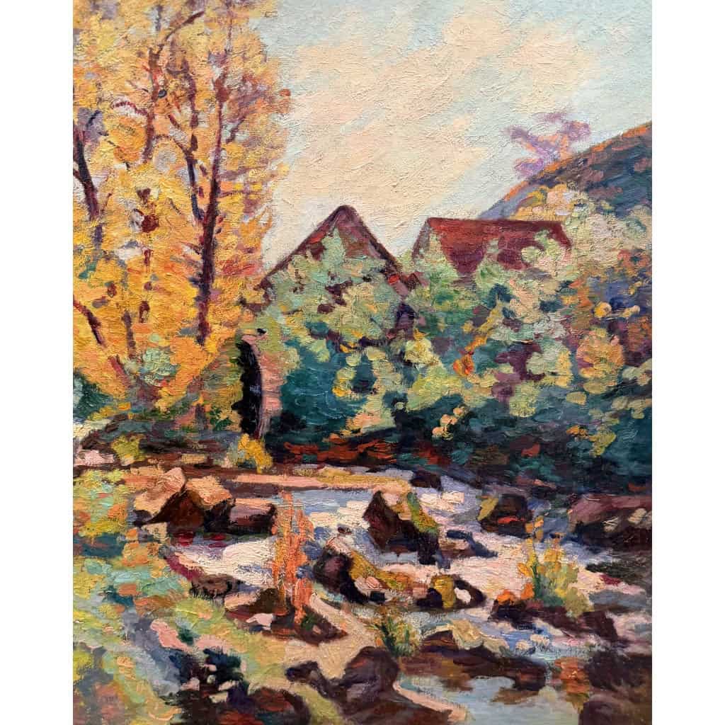 GUILLAUMIN Armand Creuse Le moulin Bouchardon en octobre 1913 Huile sur toile signée Certificat d’authenticité 17 GUILLAUMIN Armand Creuse Le moulin Bouchardon en octobre 1913 Huile sur toile signée Certificat d’authenticité 17