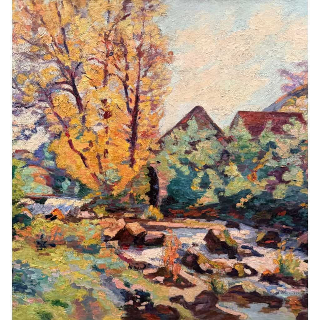 GUILLAUMIN Armand Creuse Le moulin Bouchardon en octobre 1913 Huile sur toile signée Certificat d’authenticité 16 GUILLAUMIN Armand Creuse Le moulin Bouchardon en octobre 1913 Huile sur toile signée Certificat d’authenticité 16