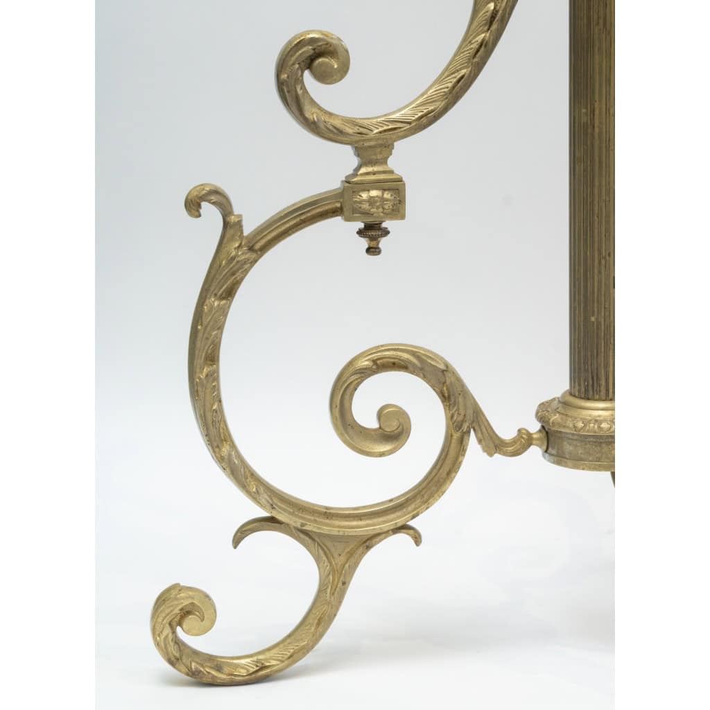 Grand Lampadaire de Style Louis XV – Bronze & Cristal 10