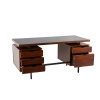 Pierre Guariche, Bureau en acajou et métal laqué, années 1960 14