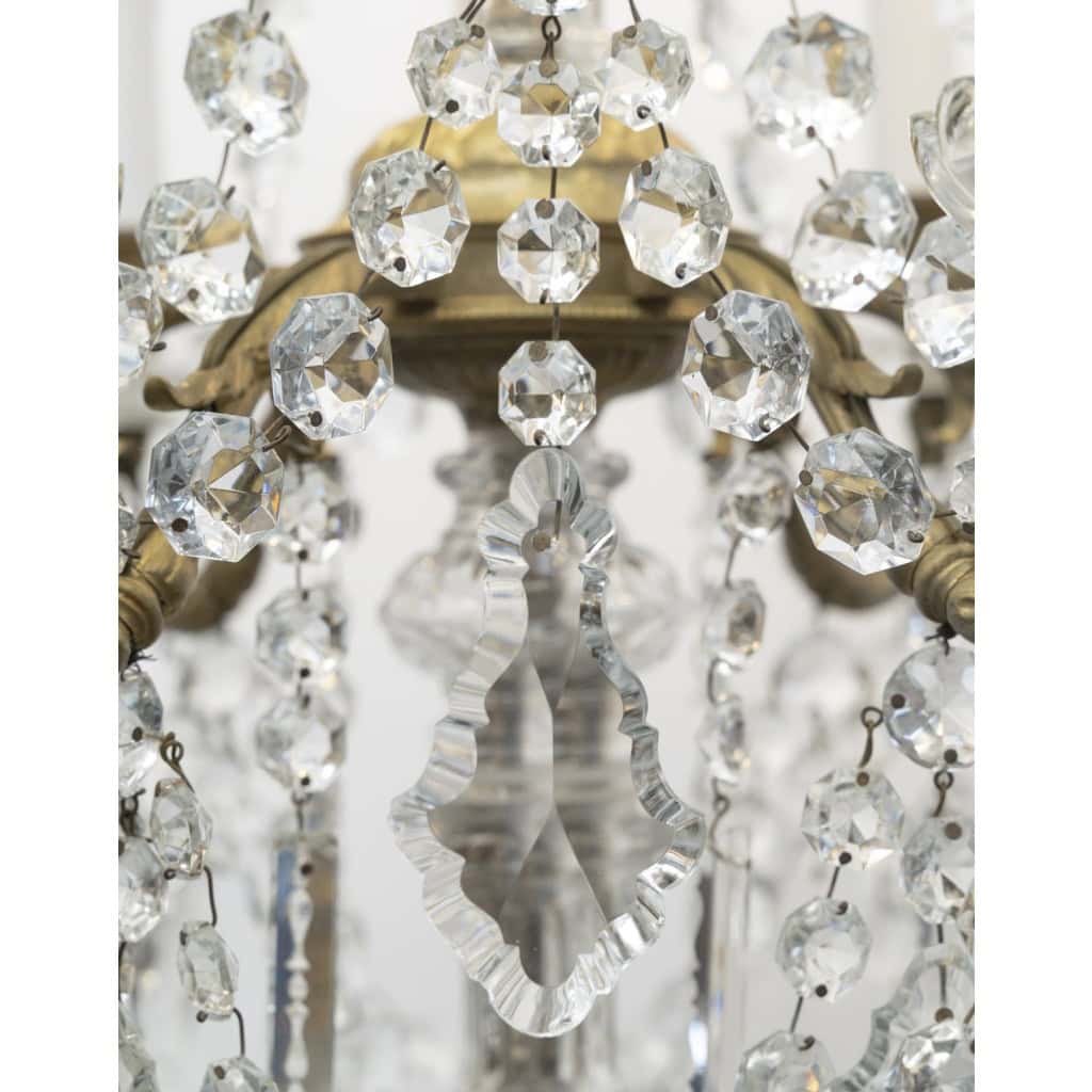 Grand Lampadaire de Style Louis XV – Bronze & Cristal 7