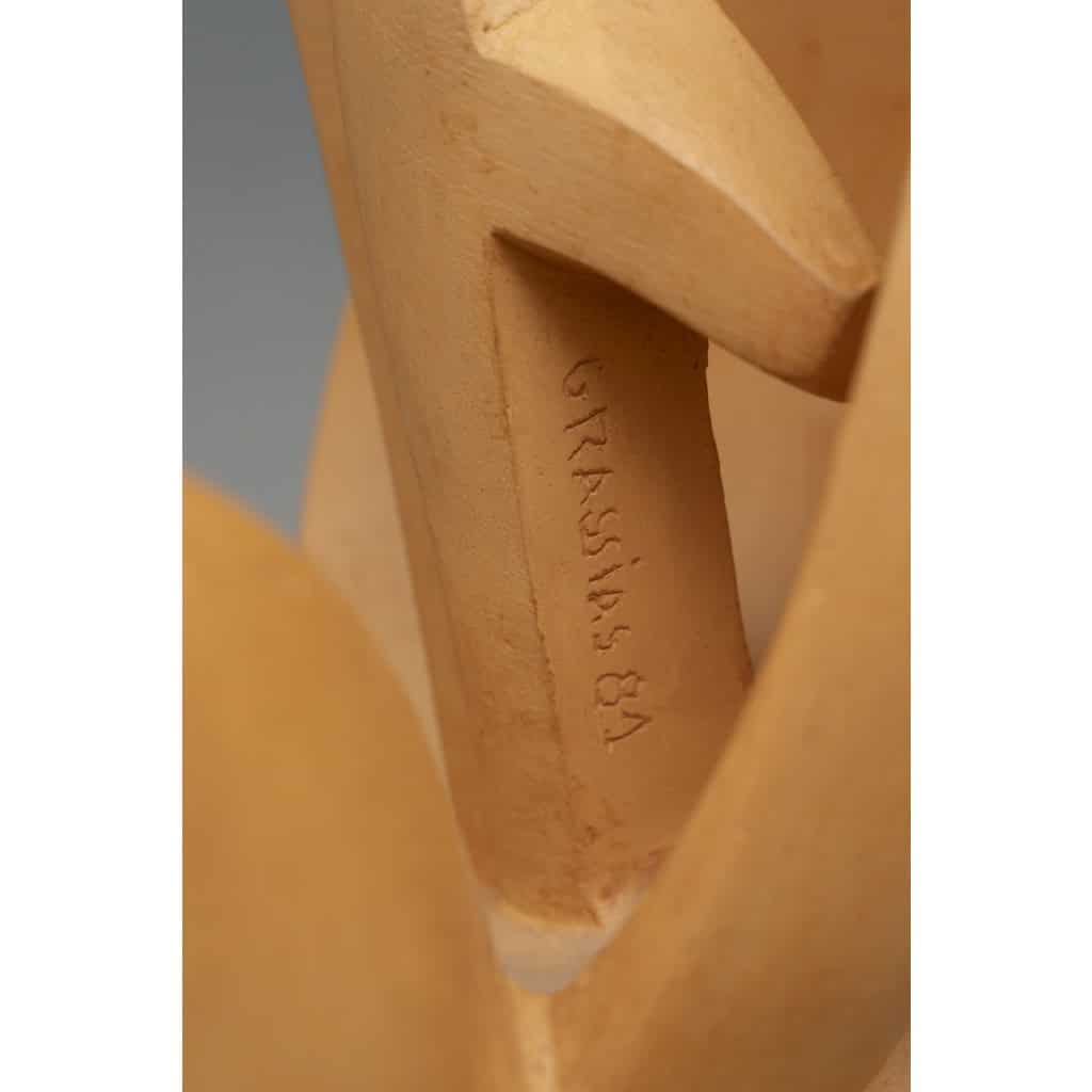 Sculpture Abstraite en Terre Cuite – Bernard Grassias 11