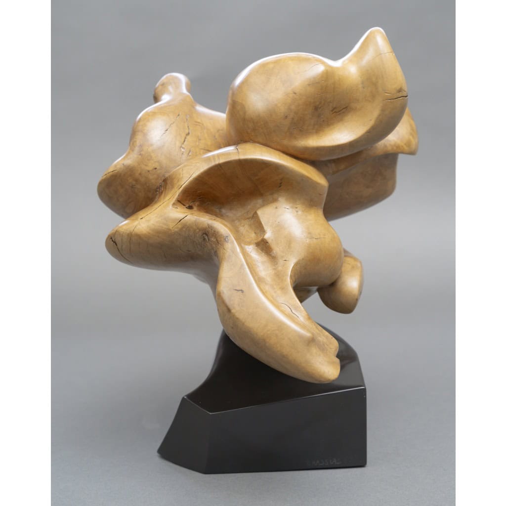 Sculpture Abstraite en Bois- Bernard Grassias 15