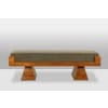 Banquette en frêne et velours de mohair vert. Contemporain 17