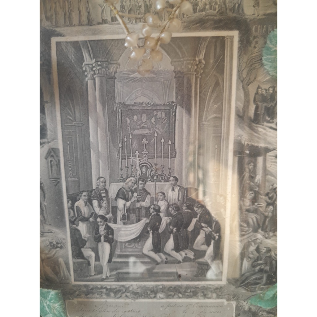 Cadre de communion en bois noirci, XIXÈME, Montpellier 5