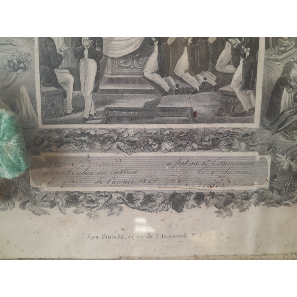 Cadre de communion en bois noirci, XIXÈME, Montpellier 6