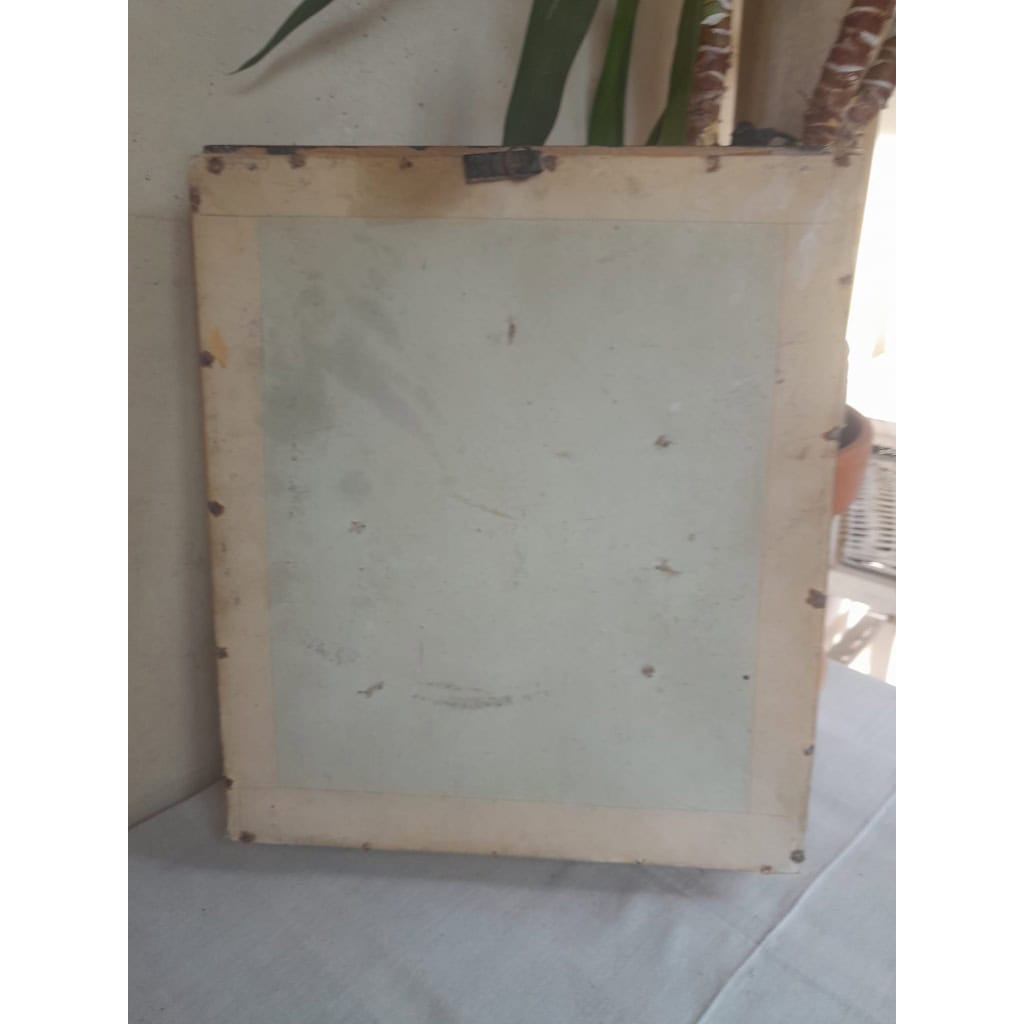 Cadre de communion, Napoléon III, bois noirci. 7