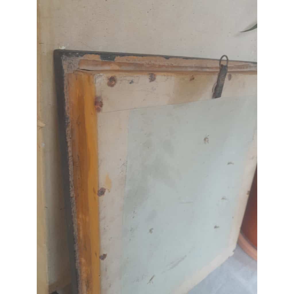 Cadre de communion, Napoléon III, bois noirci. 8