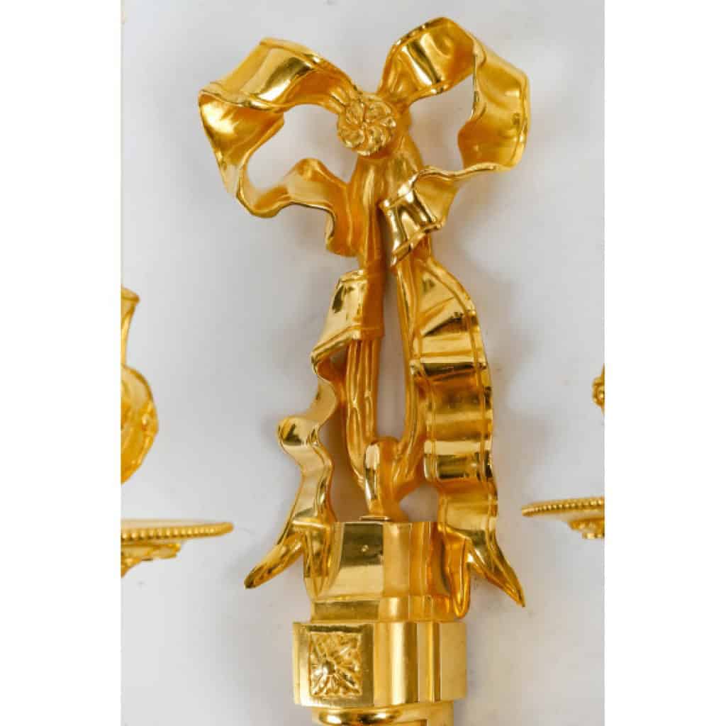 Paire d&rsquo;appliques d&rsquo;époque Napoléon III (1851 – 1870). XIXème siècle. 4