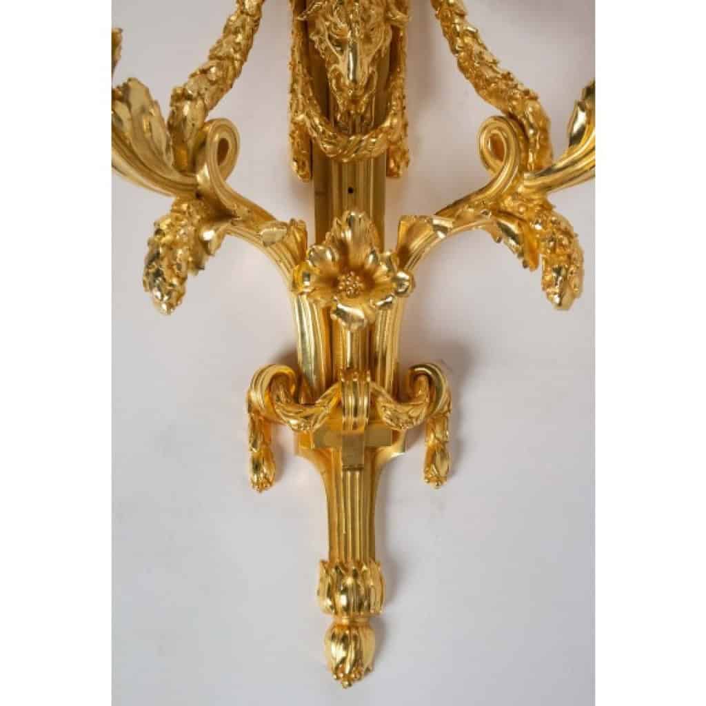 Paire d&rsquo;appliques de style Louis XVI. XIXème siècle. 5