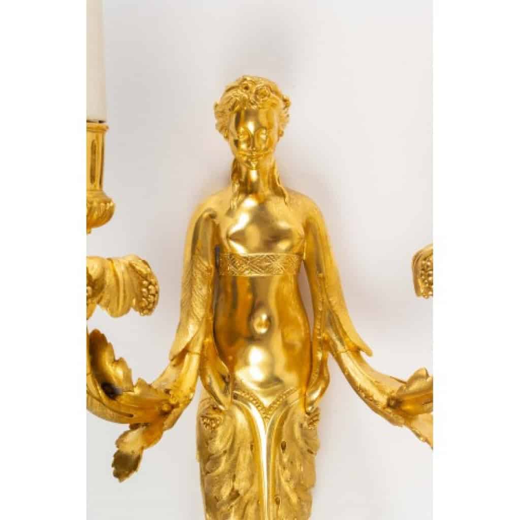 Paire d&rsquo;appliques de style Louis XVI. XIXème siècle. 7