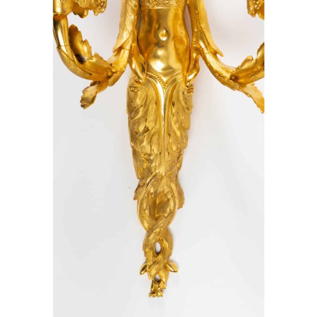 Paire d&rsquo;appliques de style Louis XVI. XIXème siècle. 6