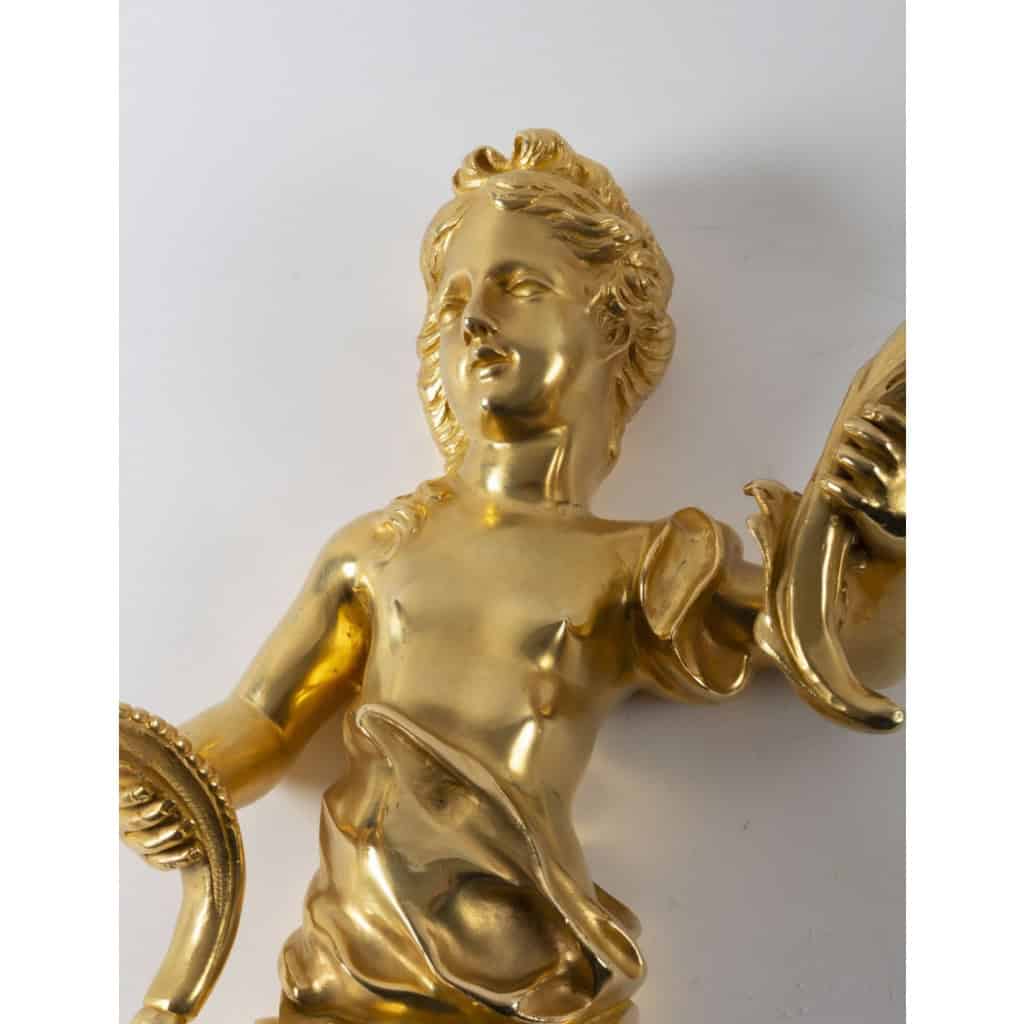 Paire d&rsquo;appliques de style Régence. XIXème siècle. 7