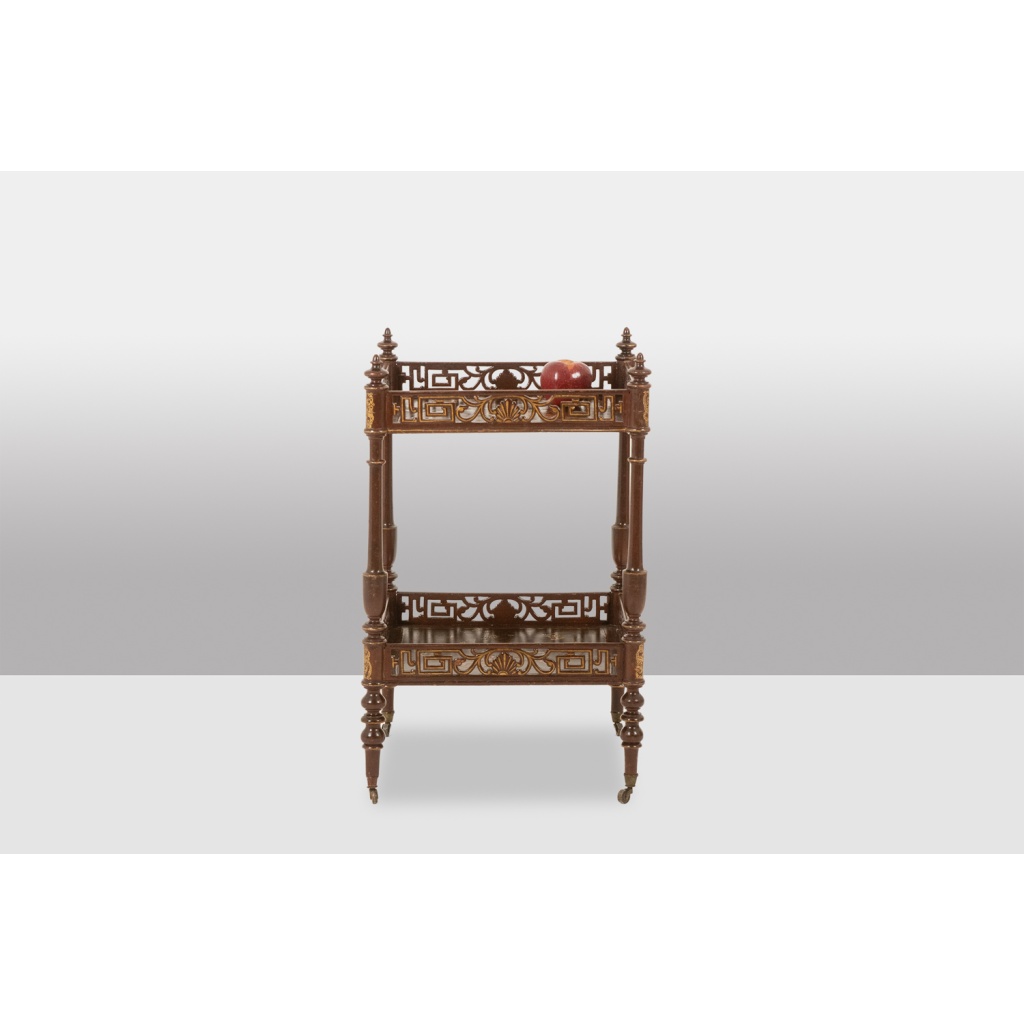 Petite table desserte à décor de laque japonisant. Epoque Napoleon III 11