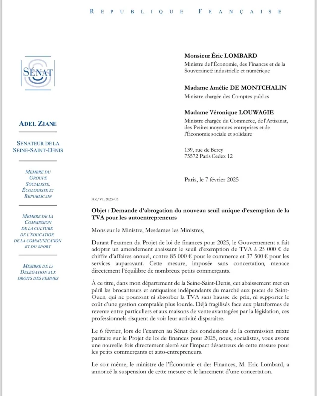 Le Marché aux Puces de Paris Saint-Ouen remercie l’intervention de Monsieur le Sénateur @adelziane Monsieur Karim Bouamrane, Maire de @villesaintouen et de @merryliuzzo en faveur des auto-entrepreneurs des Puces.